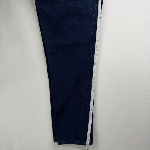 VTG Rockies Dark Wash Denim Jeans Women Sz 24 Inseam 32” High Waist Straight Leg - Picture 10 of 11